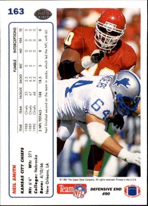 1991 Upper Deck Football "Main Set" Cards #1 to #250 Rookies and Veterans - Picture 323 of 495