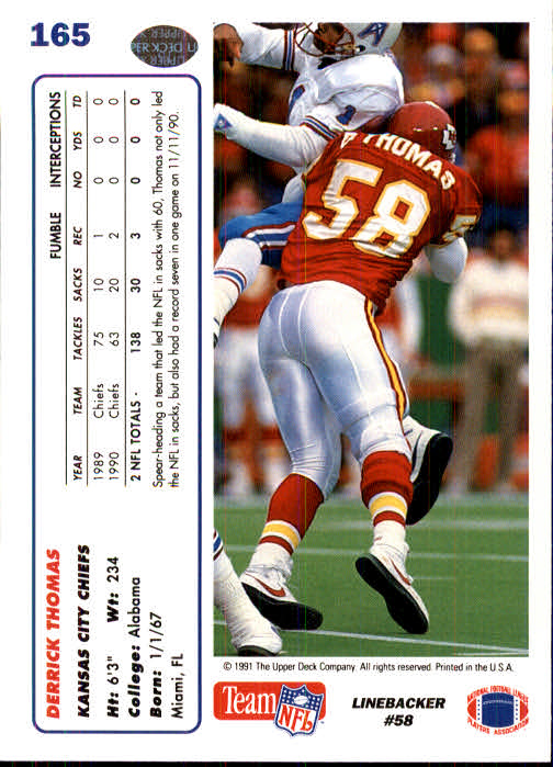 1991 Upper Deck Football "Main Set" Cards #1 to #250 Rookies and Veterans - Picture 327 of 495