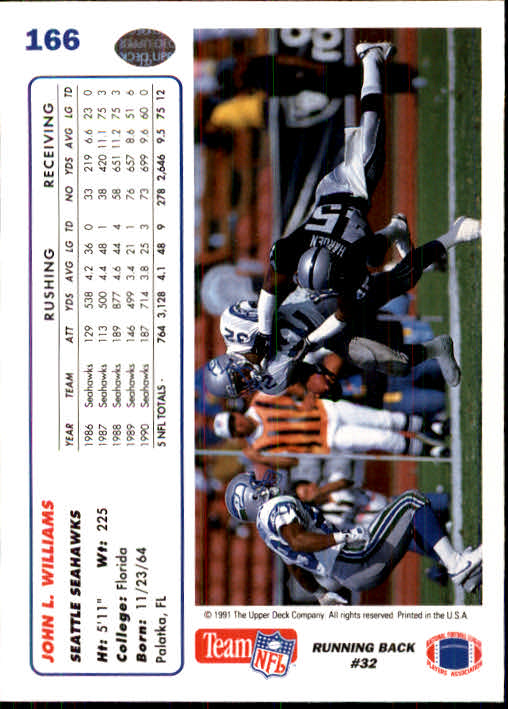1991 Upper Deck Football "Main Set" Cards #1 to #250 Rookies and Veterans - Picture 329 of 495