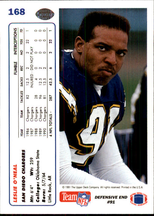 1991 Upper Deck Football "Main Set" Cards #1 to #250 Rookies and Veterans - Picture 333 of 495