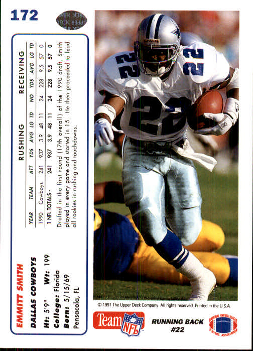 1991 Upper Deck Football "Main Set" Cards #1 to #250 Rookies and Veterans - Picture 341 of 495