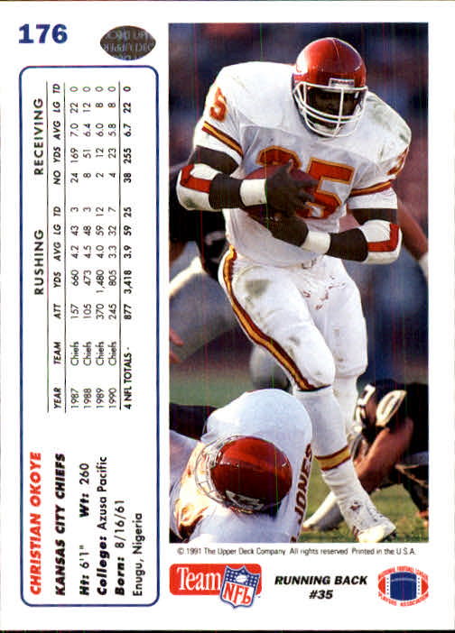 1991 Upper Deck Football "Main Set" Cards #1 to #250 Rookies and Veterans - Picture 349 of 495