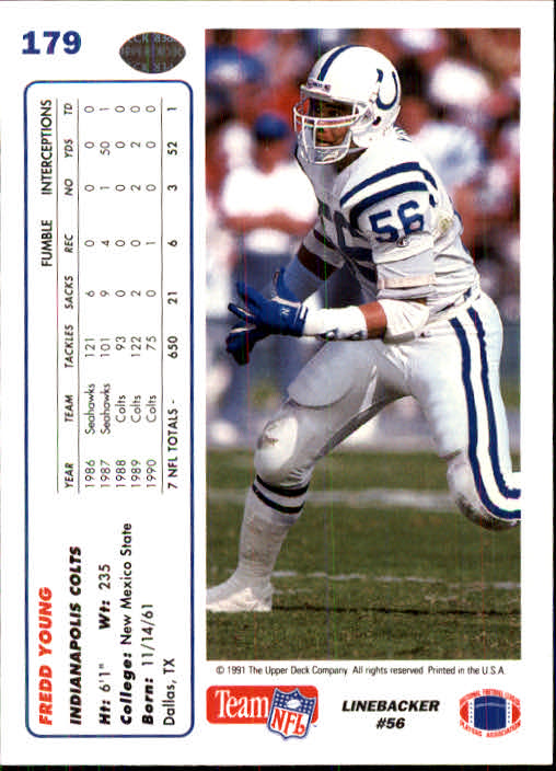 1991 Upper Deck Football "Main Set" Cards #1 to #250 Rookies and Veterans - Picture 355 of 495