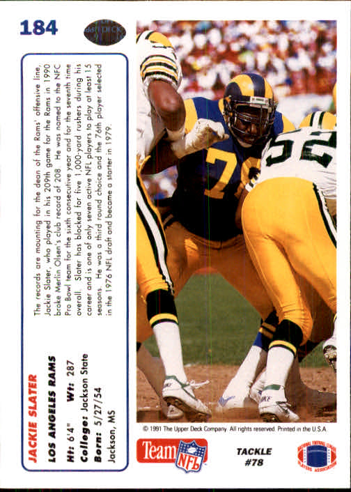 1991 Upper Deck Football "Main Set" Cards #1 to #250 Rookies and Veterans - Picture 365 of 495
