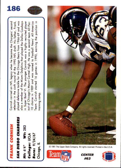 1991 Upper Deck Football "Main Set" Cards #1 to #250 Rookies and Veterans - Picture 369 of 495