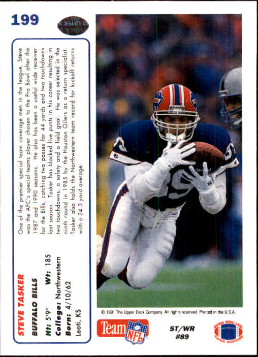 1991 Upper Deck Football "Main Set" Cards #1 to #250 Rookies and Veterans - Picture 395 of 495