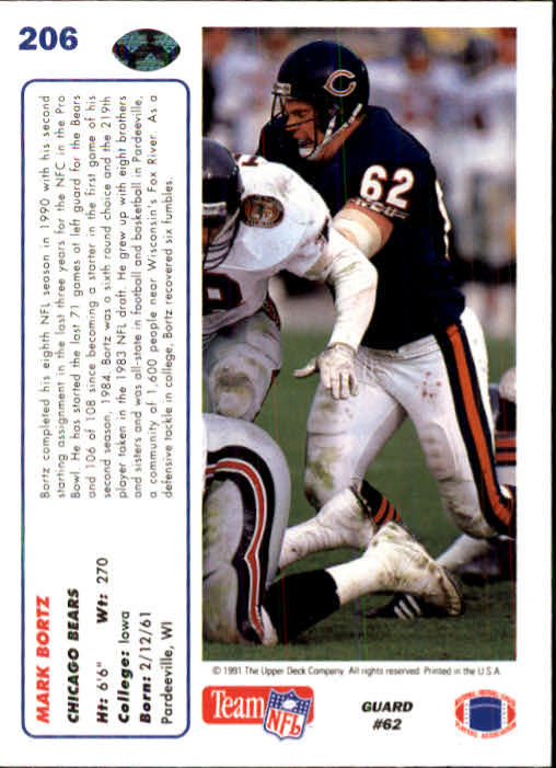 1991 Upper Deck Football "Main Set" Cards #1 to #250 Rookies and Veterans - Picture 409 of 495
