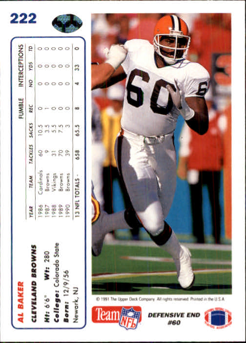 1991 Upper Deck Football "Main Set" Cards #1 to #250 Rookies and Veterans - Picture 441 of 495