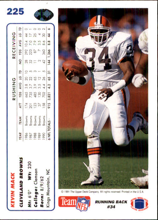 1991 Upper Deck Football "Main Set" Cards #1 to #250 Rookies and Veterans - Picture 447 of 495