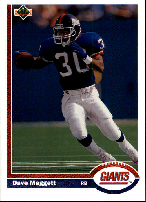 David Meggett #331 Upper Deck 1993 Football Card (New York Giants) LN