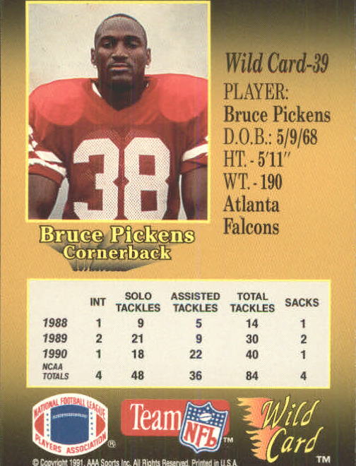 Auction Item 362293873652 Football Cards 1991 Wild Card College Draft  Picks