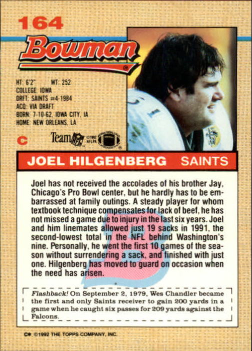 1992 Bowman Football "Main Set" Cards #1 to #200 Rookies and Veterans - Picture 297 of 363