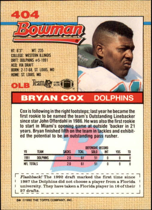 1992 Bowman Football "Main Set" Cards #401 to #573 Rookies and Veterans - Picture 7 of 311