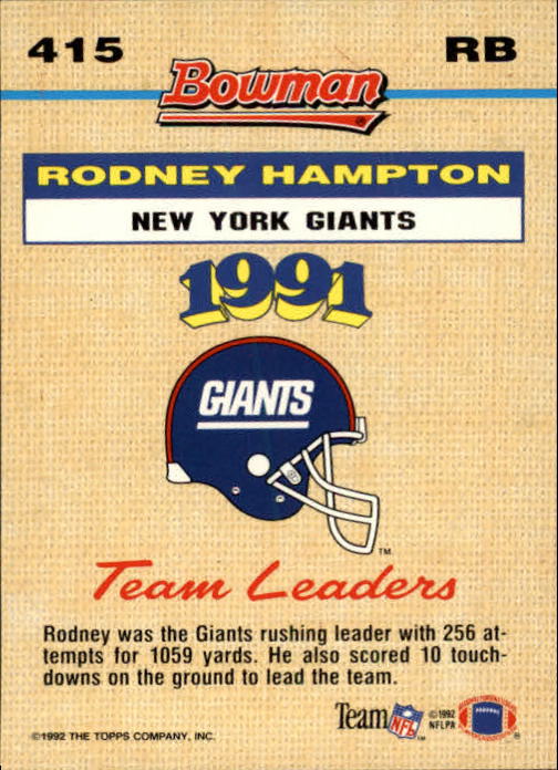 1992 Bowman Football "Main Set" Cards #401 to #573 Rookies and Veterans - Picture 27 of 311