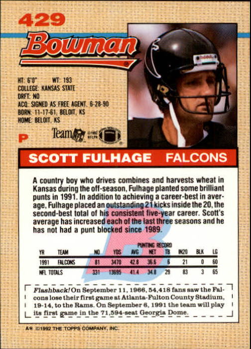 1992 Bowman Football "Main Set" Cards #401 to #573 Rookies and Veterans - Picture 55 of 311