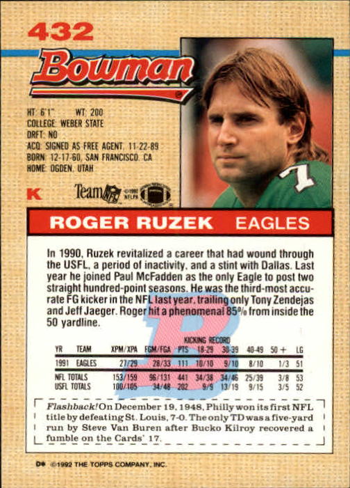 1992 Bowman Football "Main Set" Cards #401 to #573 Rookies and Veterans - Picture 61 of 311