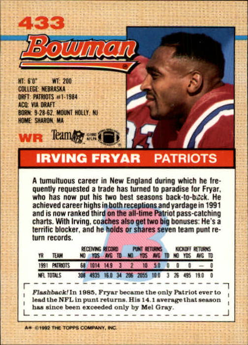 1992 Bowman Football "Main Set" Cards #401 to #573 Rookies and Veterans - Picture 63 of 311