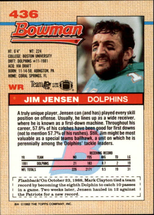 1992 Bowman Football "Main Set" Cards #401 to #573 Rookies and Veterans - Picture 71 of 311
