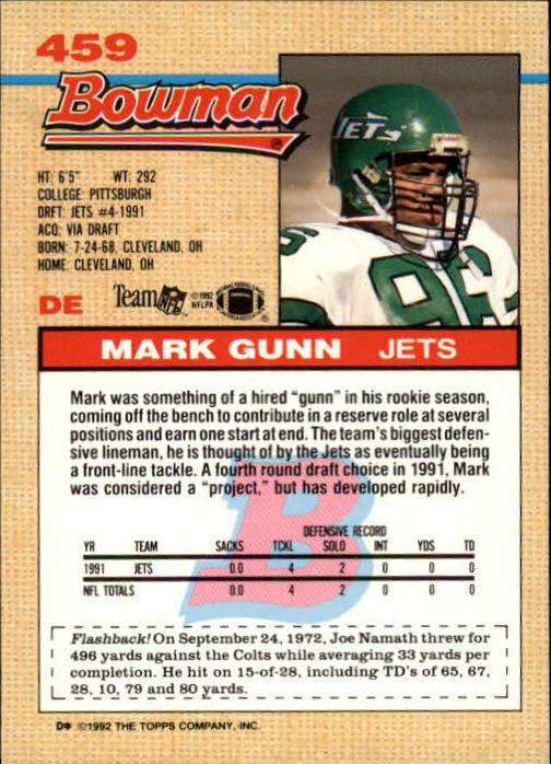 1992 Bowman Football "Main Set" Cards #401 to #573 Rookies and Veterans - Picture 109 of 311