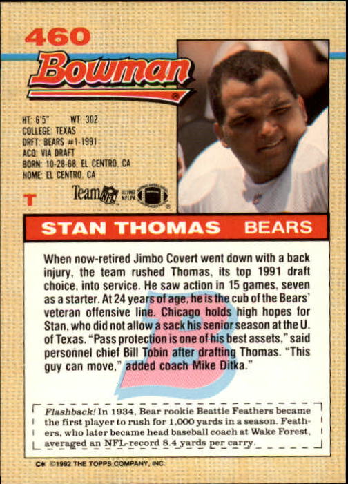 1992 Bowman Football "Main Set" Cards #401 to #573 Rookies and Veterans - Picture 111 of 311