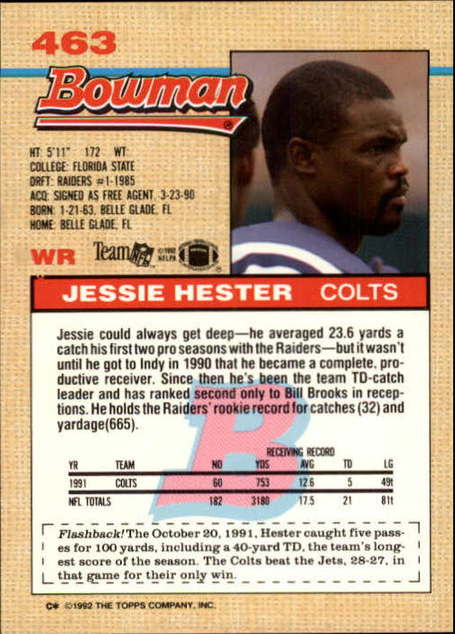 1992 Bowman Football "Main Set" Cards #401 to #573 Rookies and Veterans - Picture 115 of 311