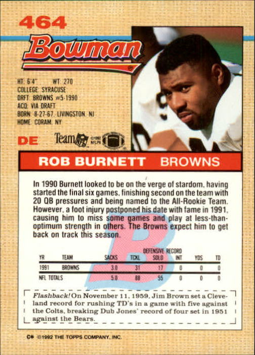 1992 Bowman Football "Main Set" Cards #401 to #573 Rookies and Veterans - Picture 117 of 311