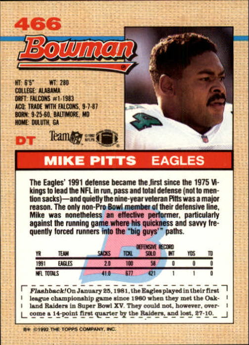 1992 Bowman Football "Main Set" Cards #401 to #573 Rookies and Veterans - Picture 121 of 311