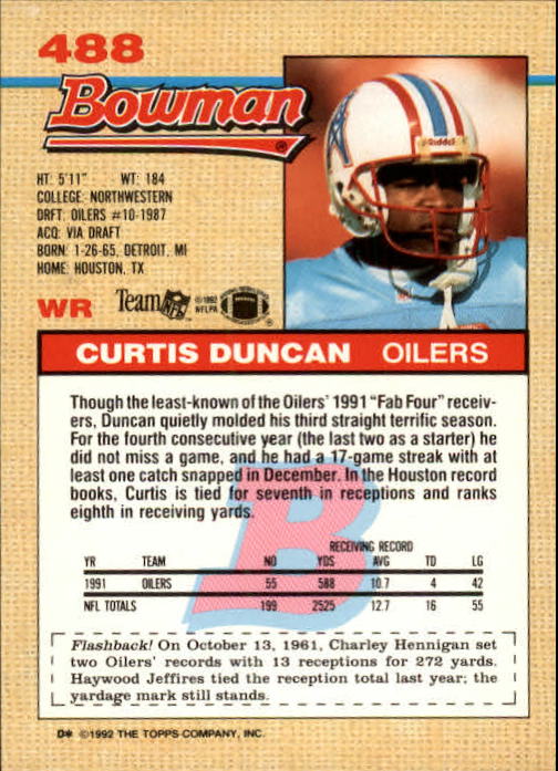 1992 Bowman Football "Main Set" Cards #401 to #573 Rookies and Veterans - Picture 159 of 311