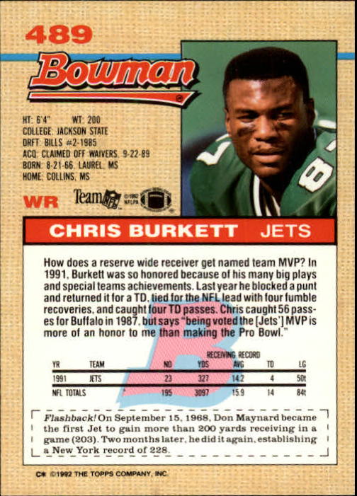 1992 Bowman Football "Main Set" Cards #401 to #573 Rookies and Veterans - Picture 161 of 311