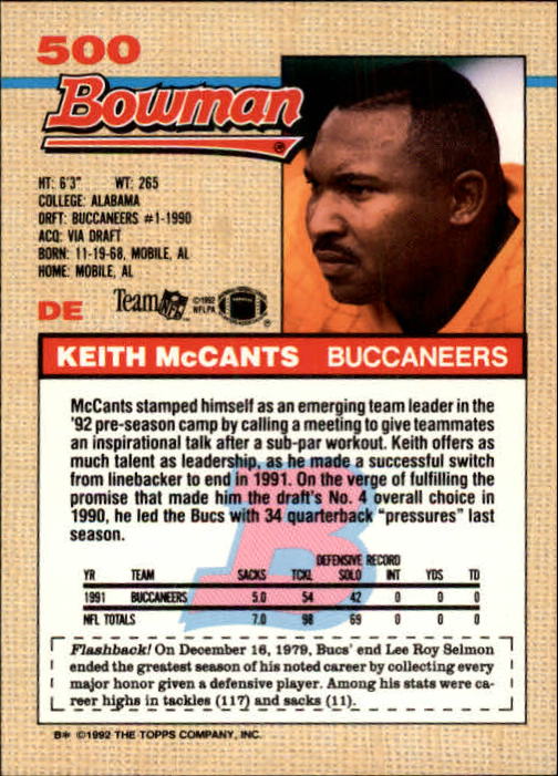 1992 Bowman Football "Main Set" Cards #401 to #573 Rookies and Veterans - Picture 179 of 311