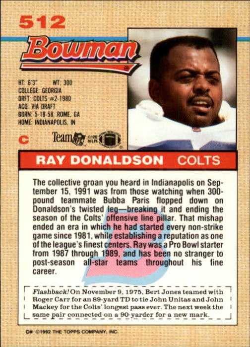 1992 Bowman Football "Main Set" Cards #401 to #573 Rookies and Veterans - Picture 201 of 311