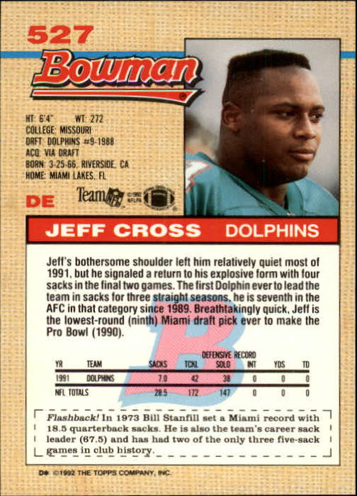 1992 Bowman Football "Main Set" Cards #401 to #573 Rookies and Veterans - Picture 227 of 311