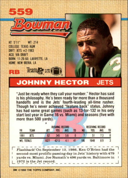 1992 Bowman Football "Main Set" Cards #401 to #573 Rookies and Veterans - Picture 283 of 311