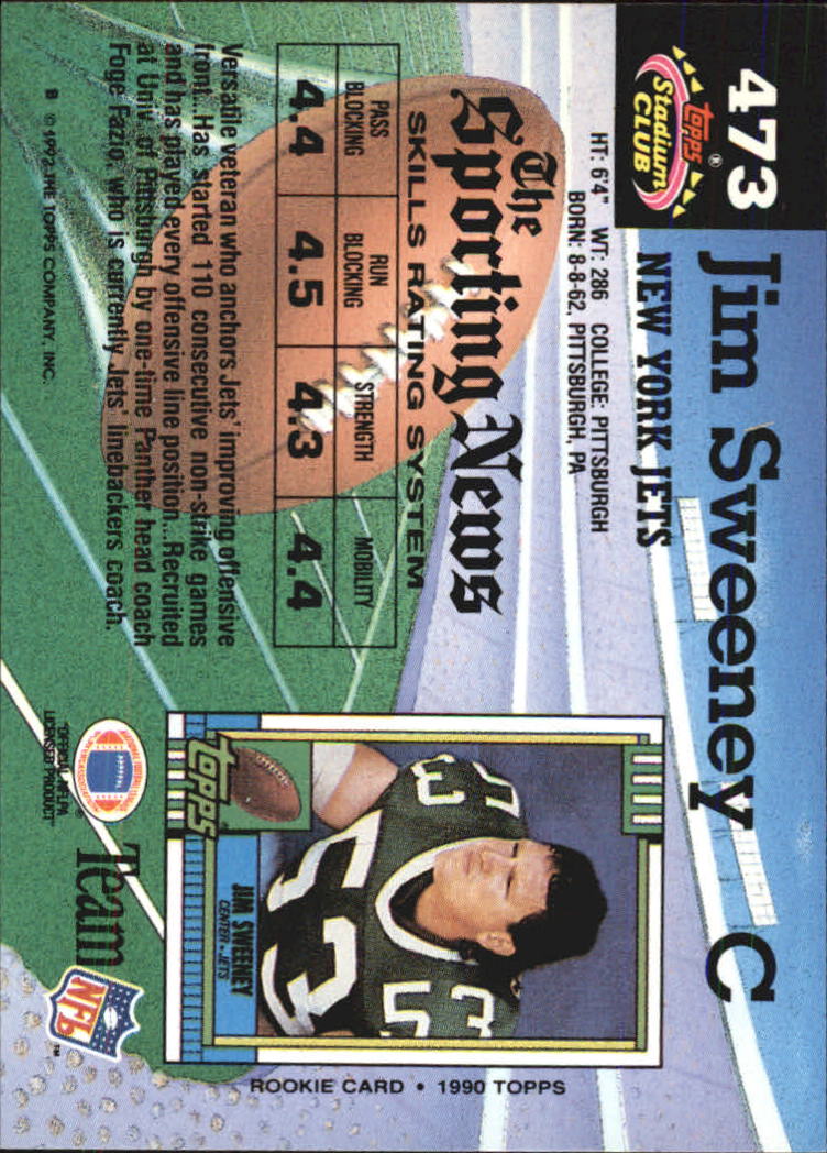 1992 Stadium Club Football "Main Set" Cards #401 to #635 Rookies and Veterans - Picture 145 of 399