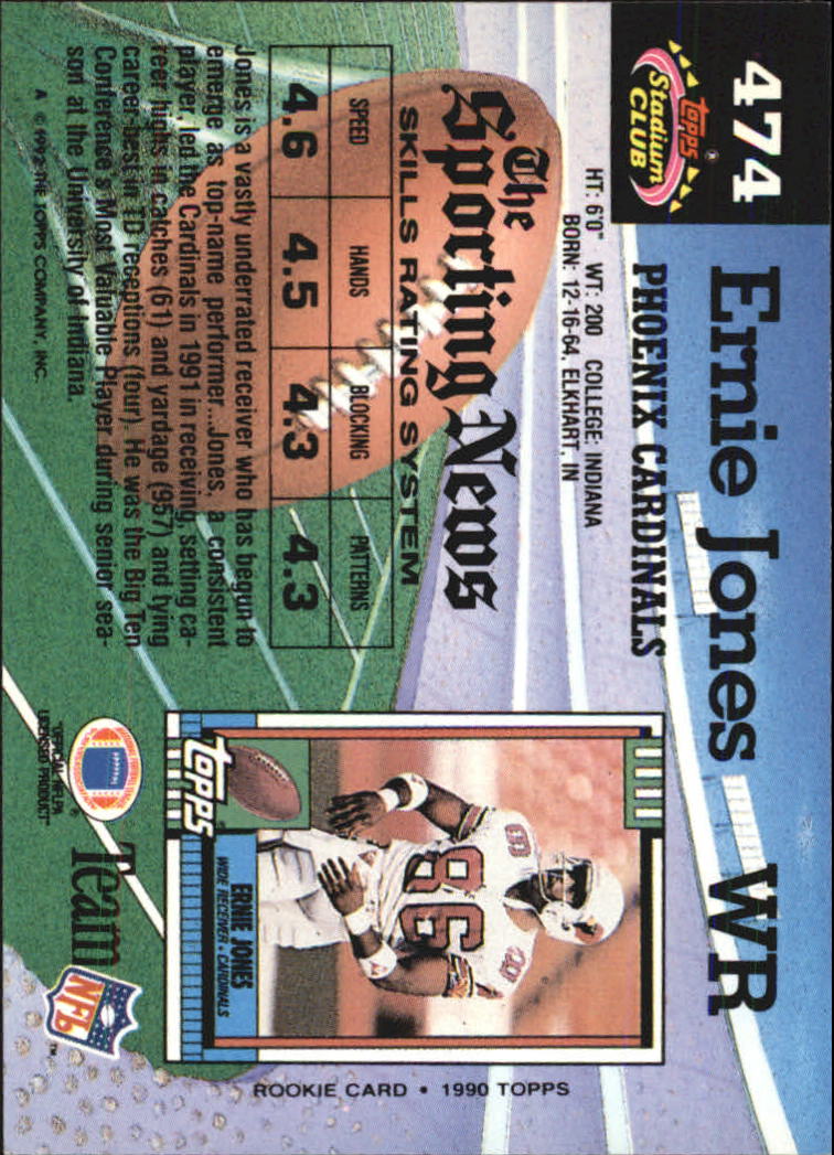 1992 Stadium Club Football "Main Set" Cards #401 to #635 Rookies and Veterans - Picture 147 of 399