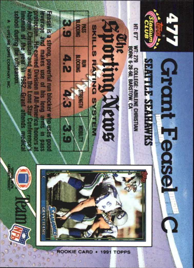 1992 Stadium Club Football "Main Set" Cards #401 to #635 Rookies and Veterans - Picture 153 of 399