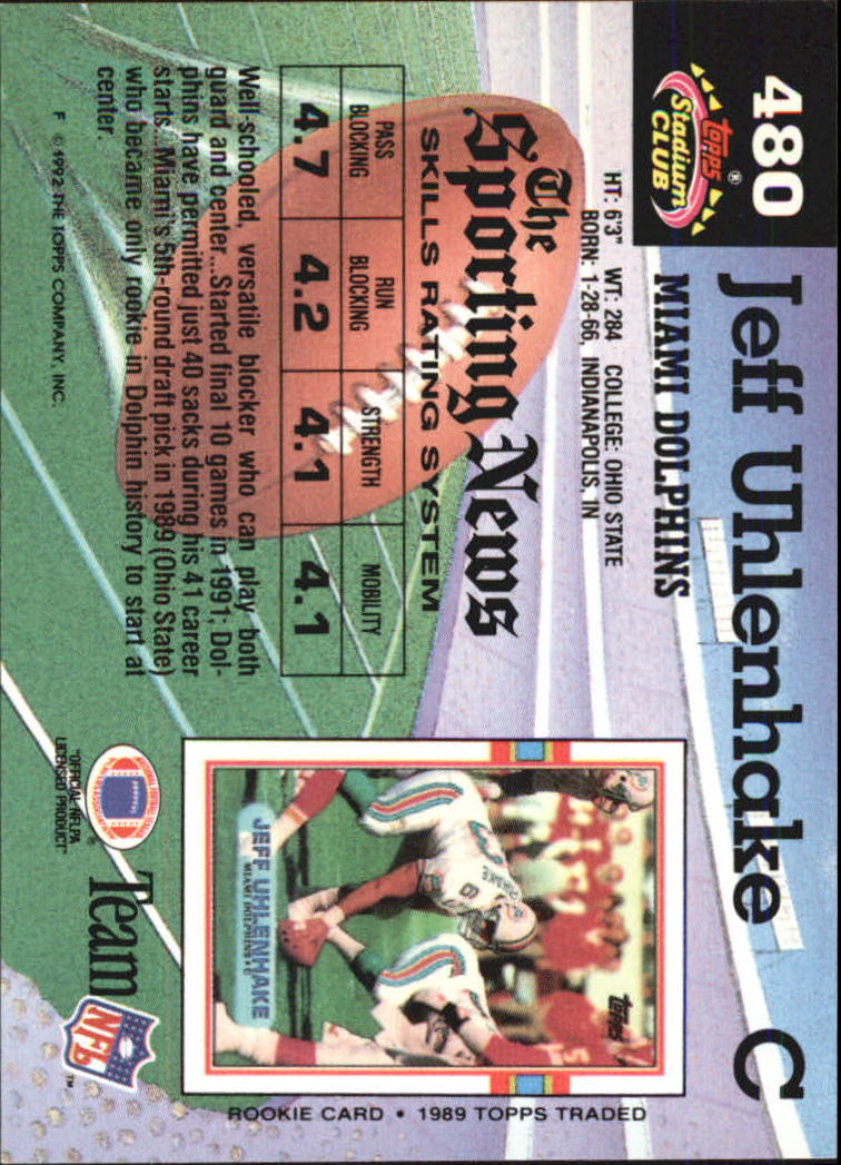 1992 Stadium Club Football "Main Set" Cards #401 to #635 Rookies and Veterans - Picture 159 of 399