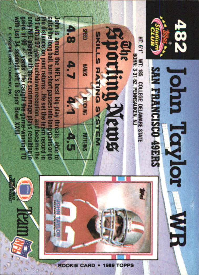 1992 Stadium Club Football "Main Set" Cards #401 to #635 Rookies and Veterans - Picture 163 of 399