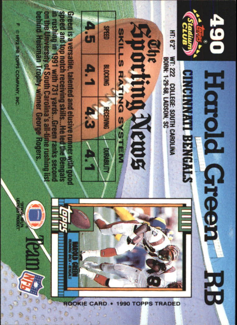 1992 Stadium Club Football "Main Set" Cards #401 to #635 Rookies and Veterans - Picture 179 of 399