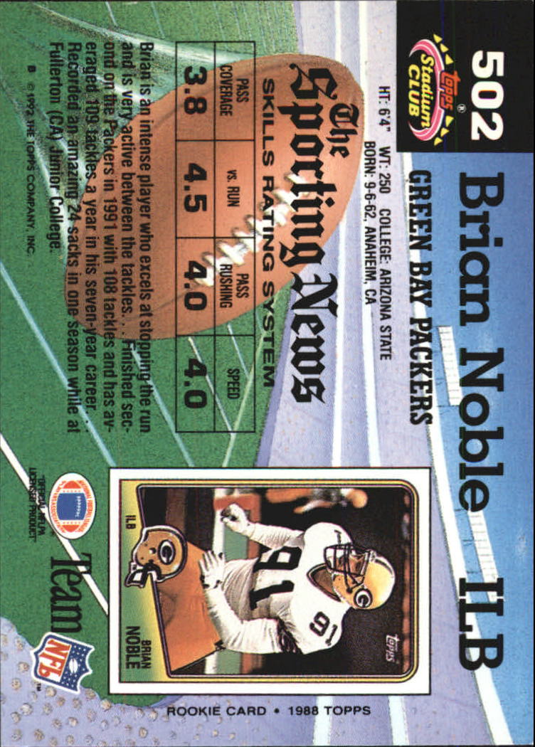 1992 Stadium Club Football "Main Set" Cards #401 to #635 Rookies and Veterans - Picture 201 of 399