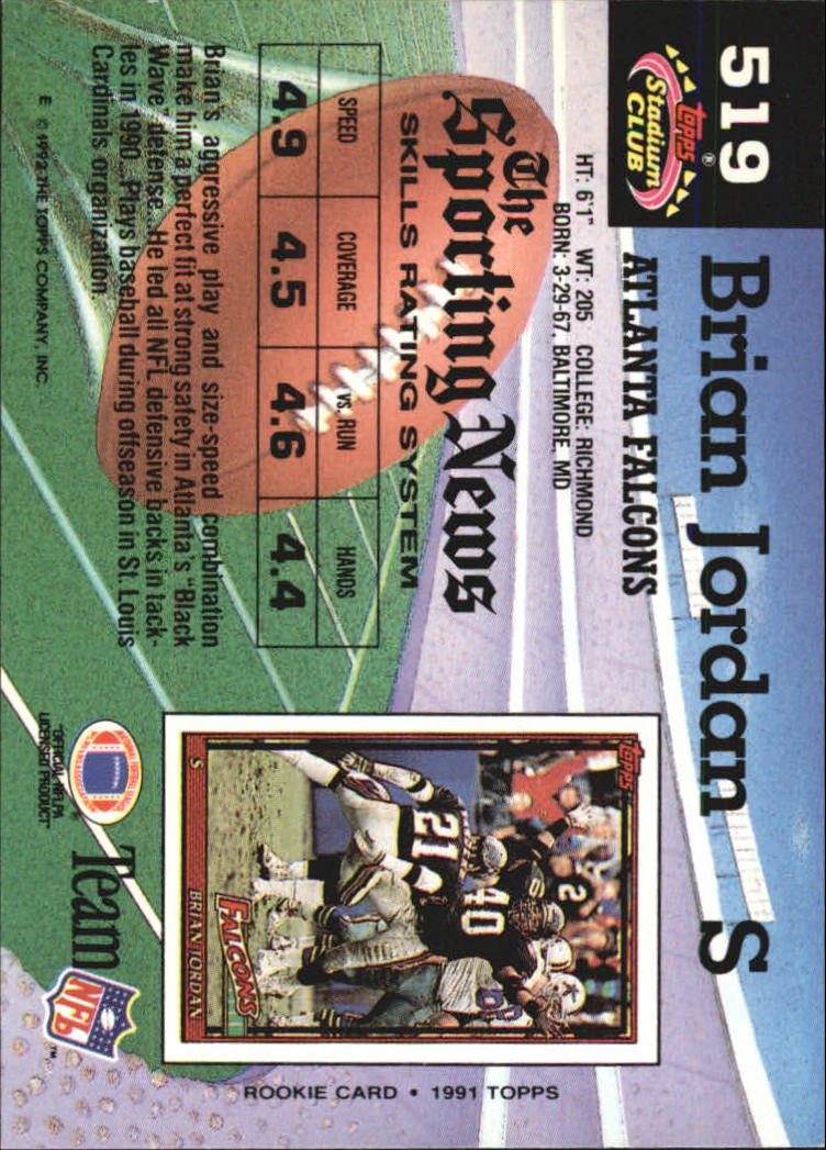 1992 Stadium Club Football "Main Set" Cards #401 to #635 Rookies and Veterans - Picture 235 of 399