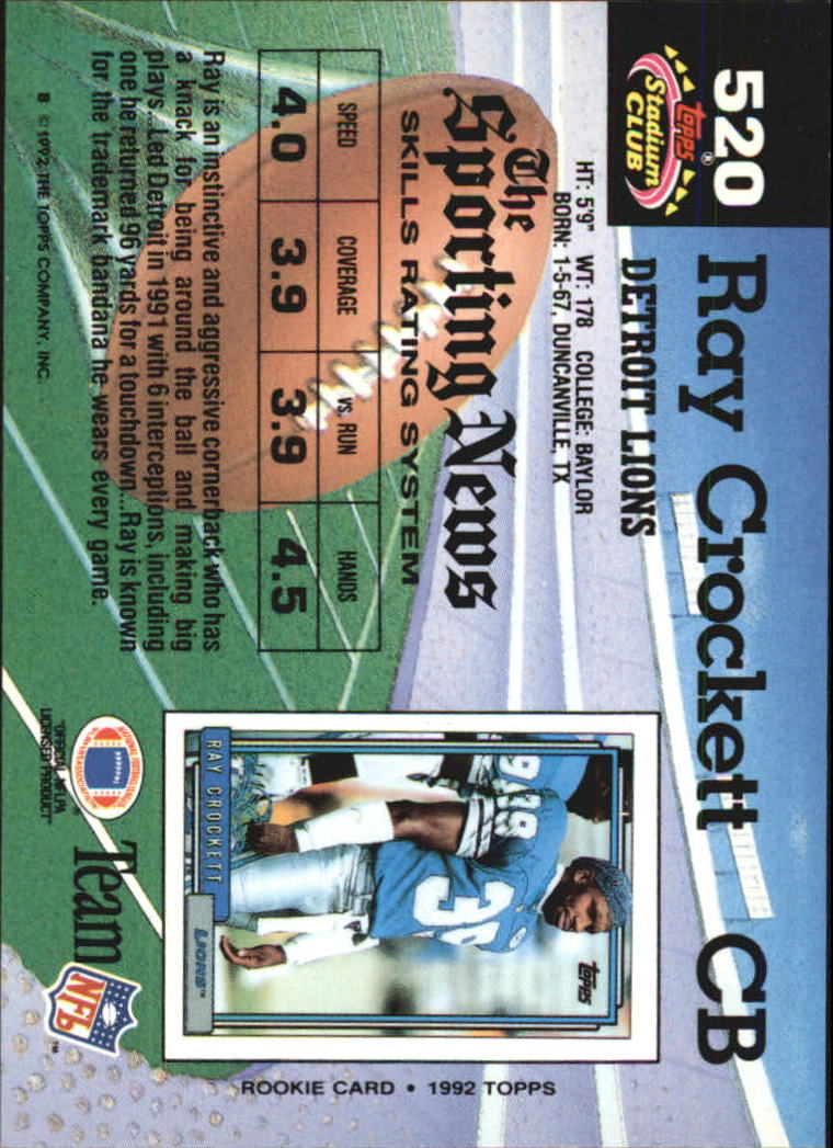 1992 Stadium Club Football "Main Set" Cards #401 to #635 Rookies and Veterans - Picture 237 of 399