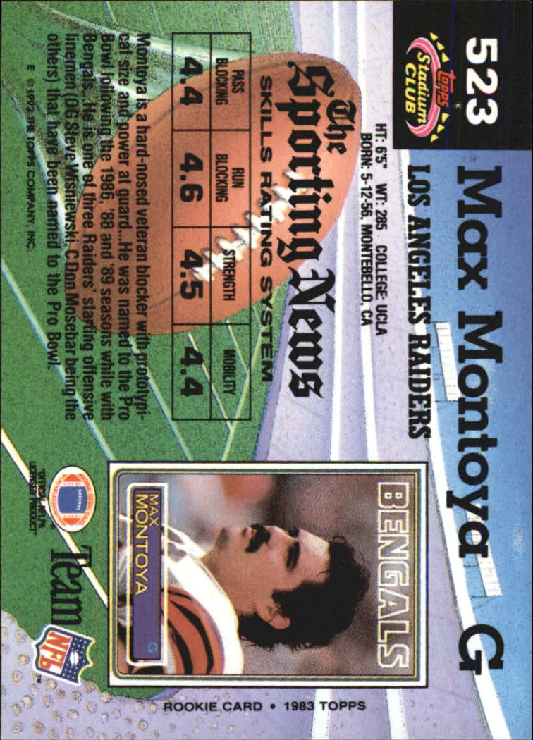 1992 Stadium Club Football "Main Set" Cards #401 to #635 Rookies and Veterans - Picture 243 of 399