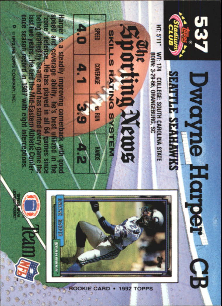 1992 Stadium Club Football "Main Set" Cards #401 to #635 Rookies and Veterans - Picture 271 of 399