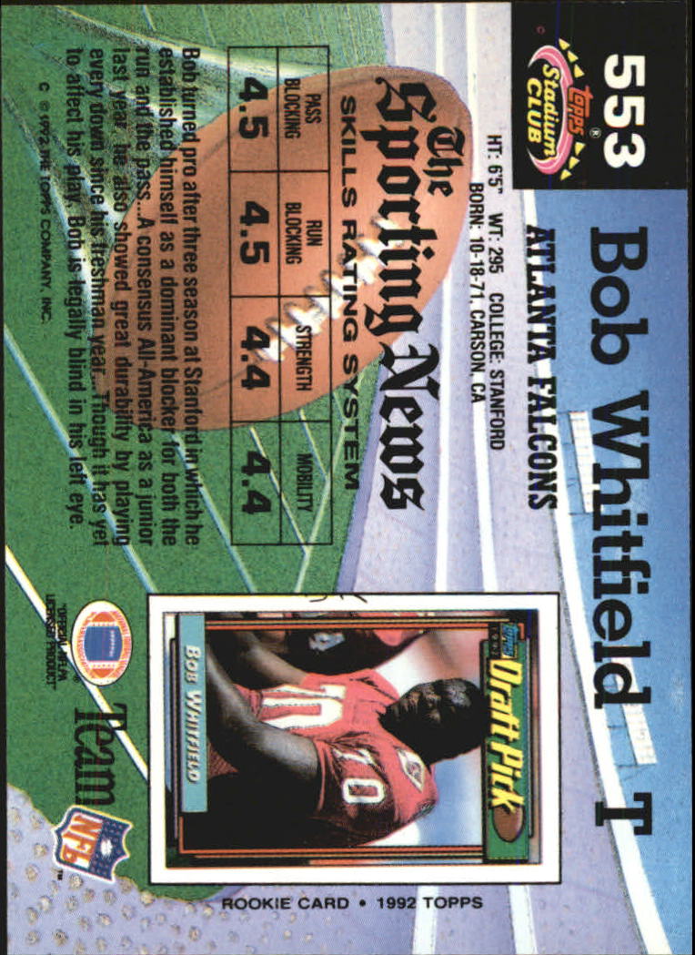 1992 Stadium Club Football "Main Set" Cards #401 to #635 Rookies and Veterans - Picture 303 of 399