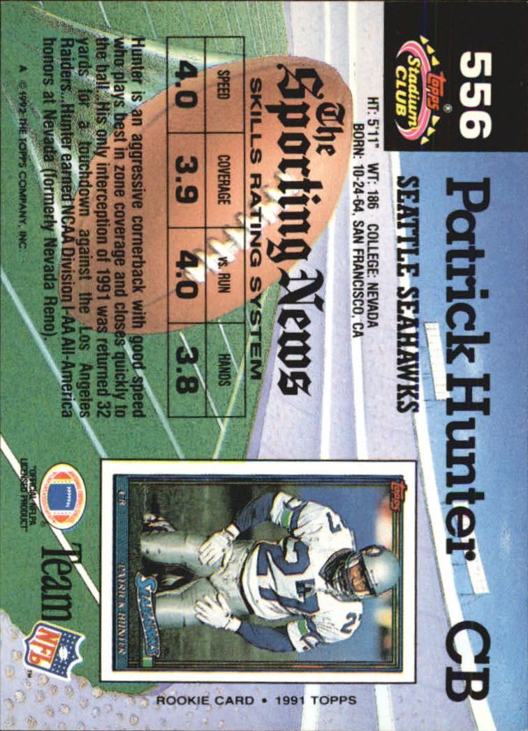 1992 Stadium Club Football "Main Set" Cards #401 to #635 Rookies and Veterans - Picture 309 of 399