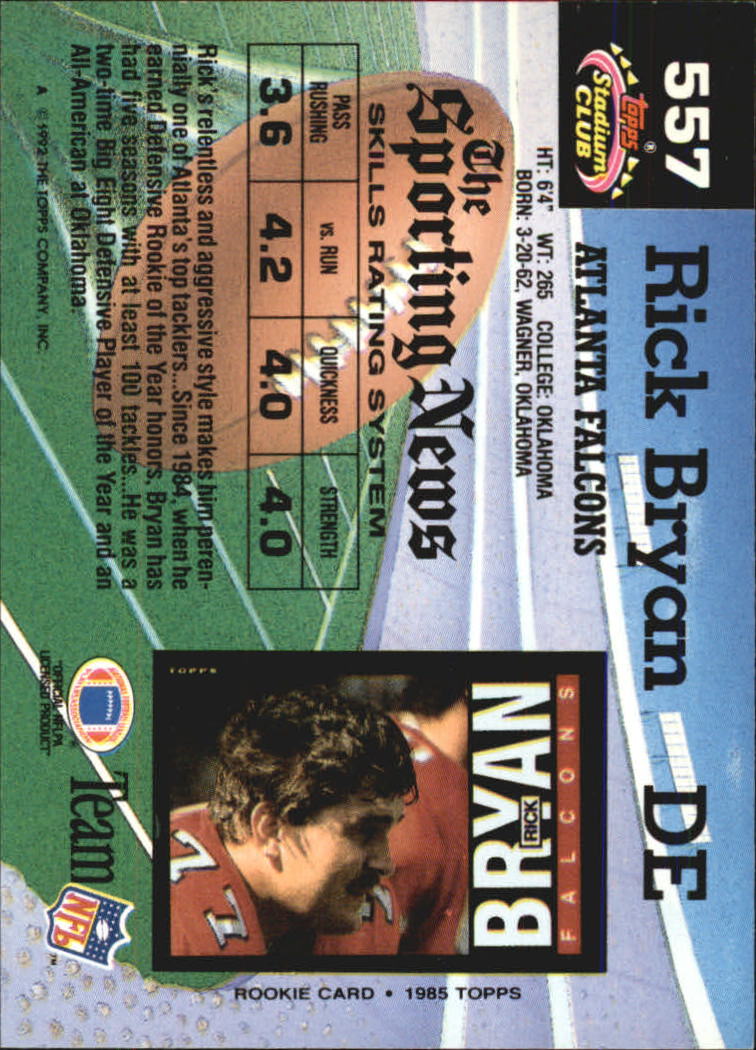 1992 Stadium Club Football "Main Set" Cards #401 to #635 Rookies and Veterans - Picture 311 of 399