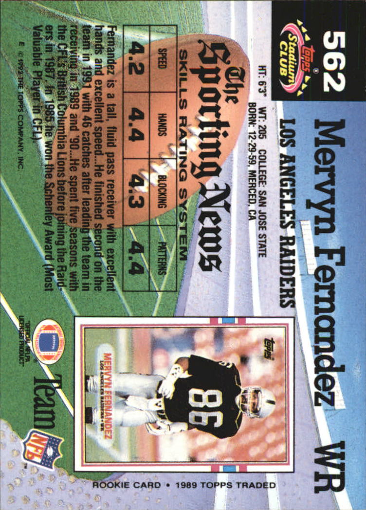 1992 Stadium Club Football "Main Set" Cards #401 to #635 Rookies and Veterans - Picture 321 of 399