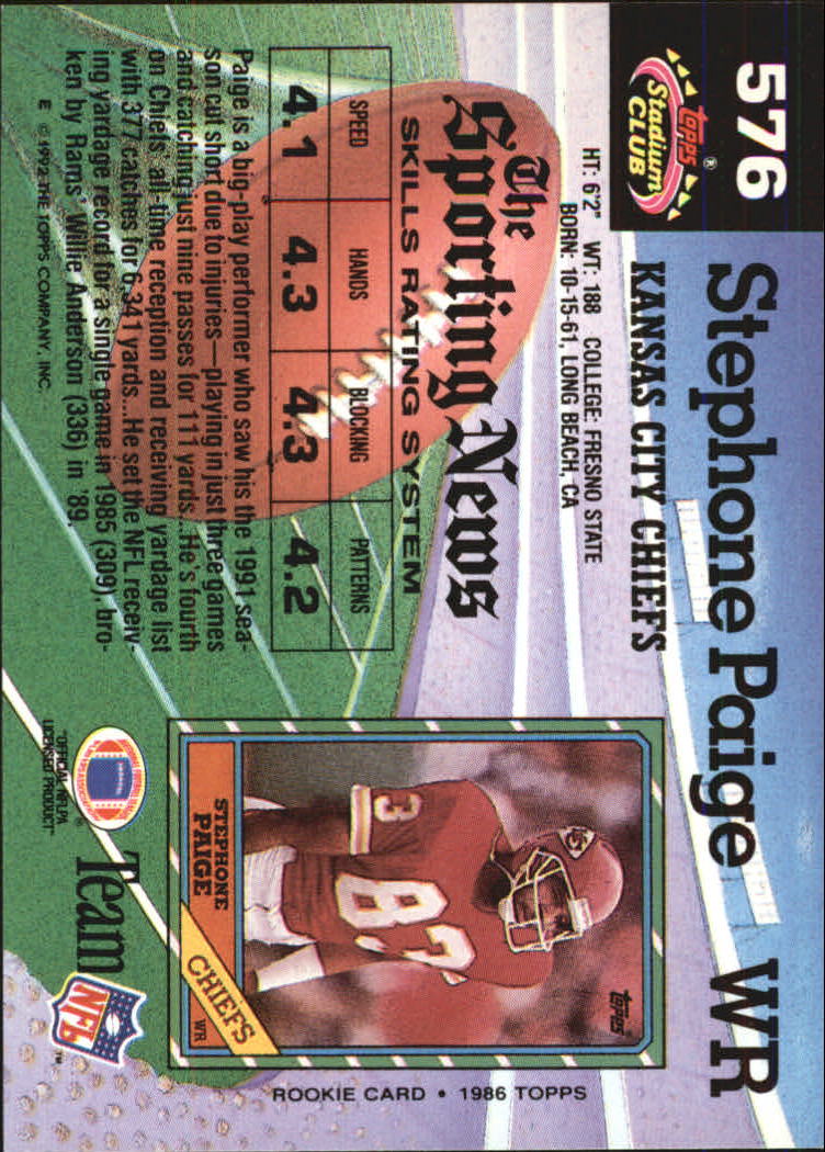 1992 Stadium Club Football "Main Set" Cards #401 to #635 Rookies and Veterans - Picture 349 of 399