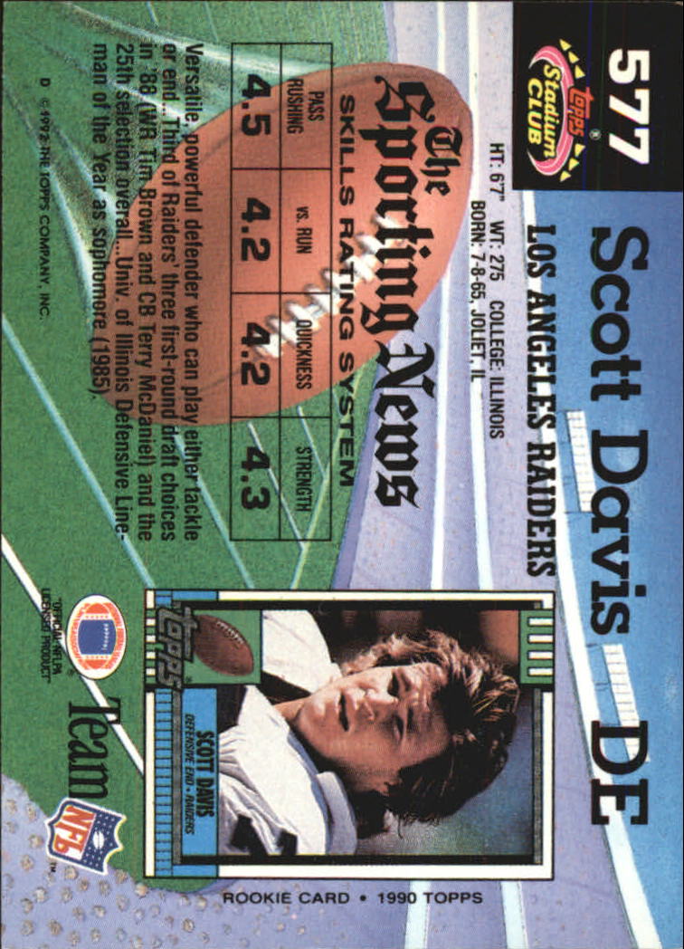 1992 Stadium Club Football "Main Set" Cards #401 to #635 Rookies and Veterans - Picture 351 of 399